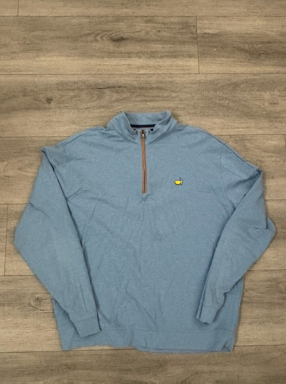 Masters Sweater Mens 3XL Blue 1/4 Zip Golf Pullover Clubhouse Collection